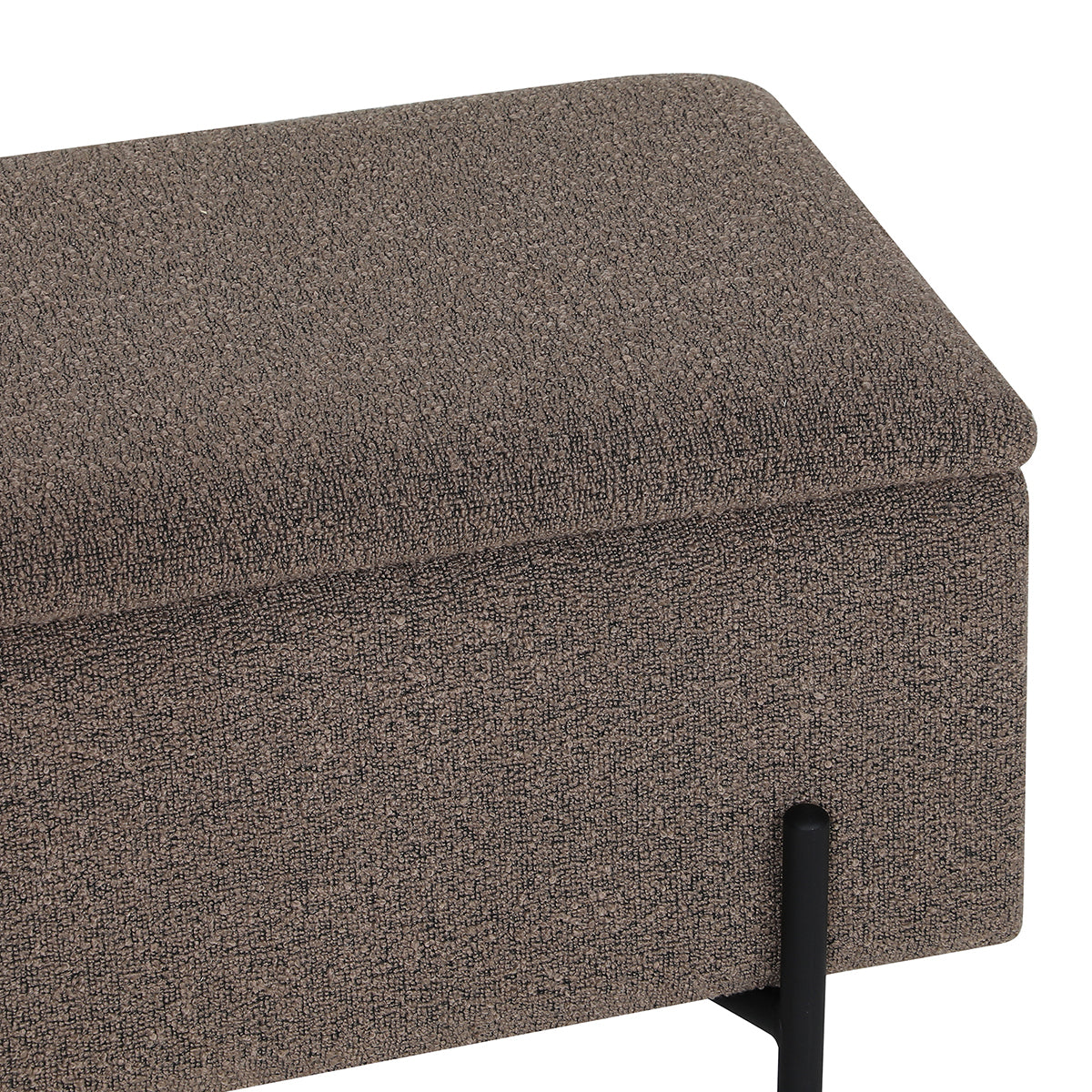 Watford Boucle Bench with Storage