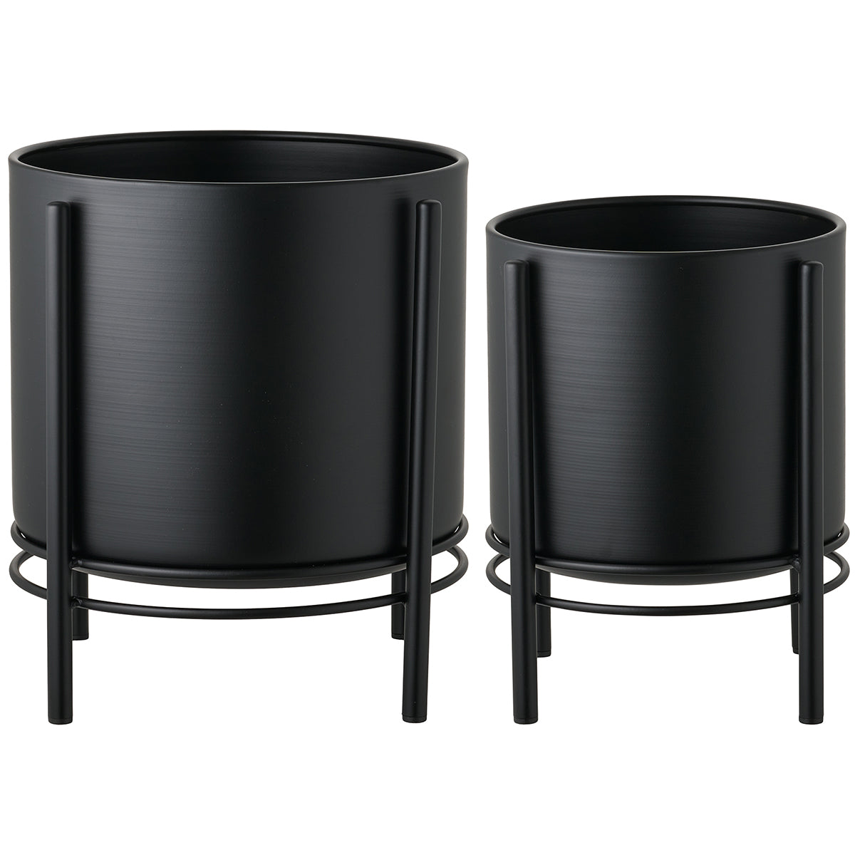 Zoe Black Flowerpots (2/Set)