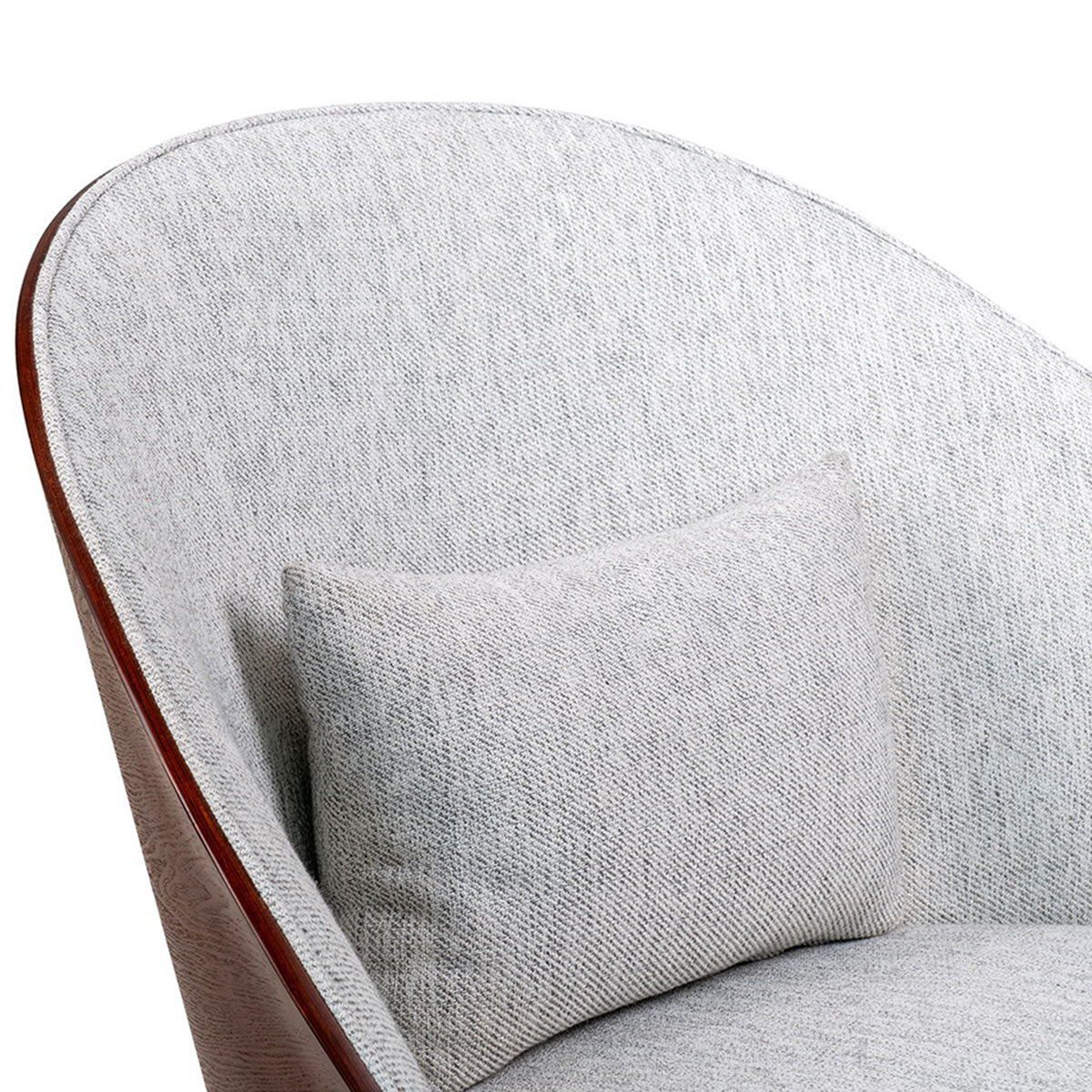 Canelas Light Grey/Dark Brown Lounge Chair - WOO .Design