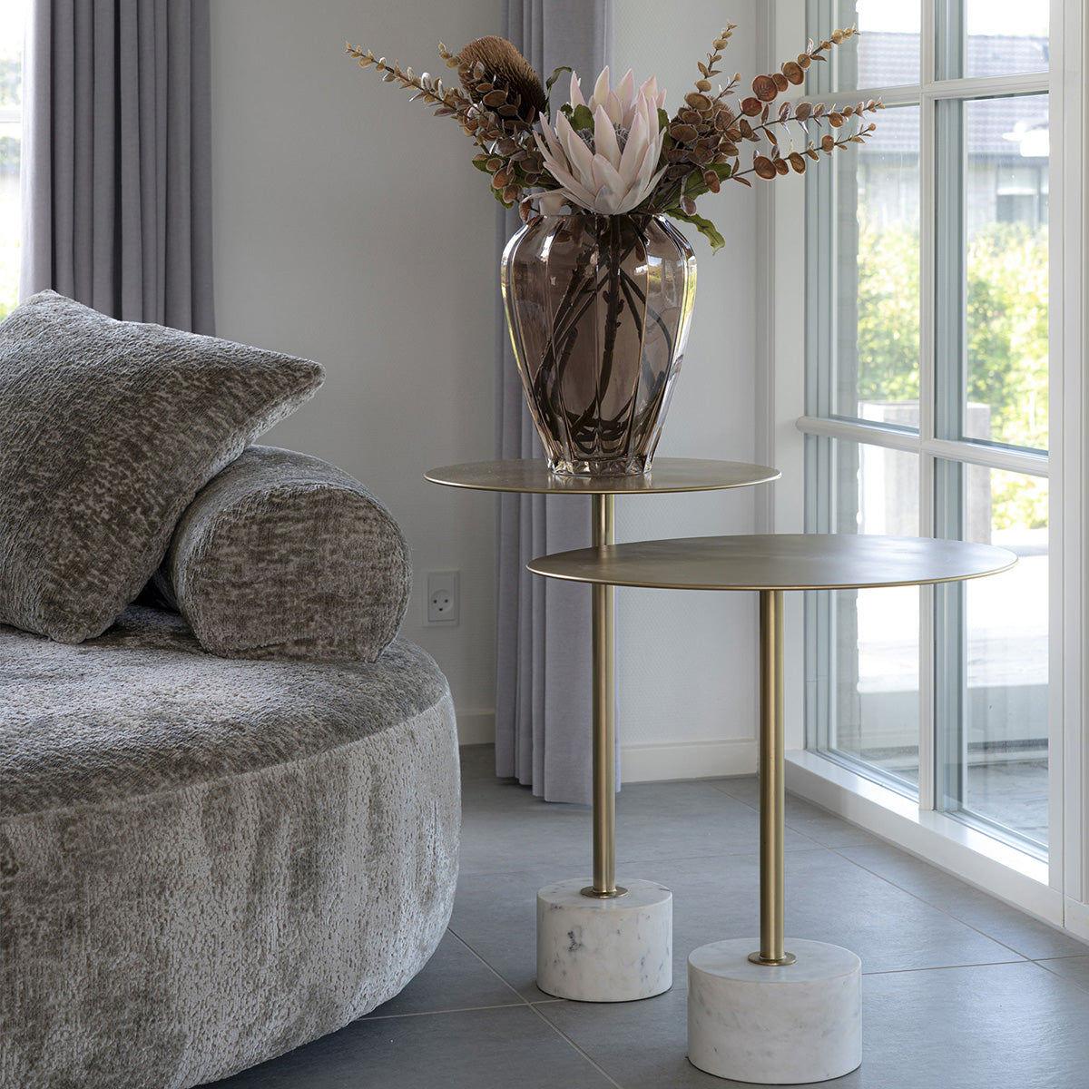 Lecco Brass Side Table - WOO .Design