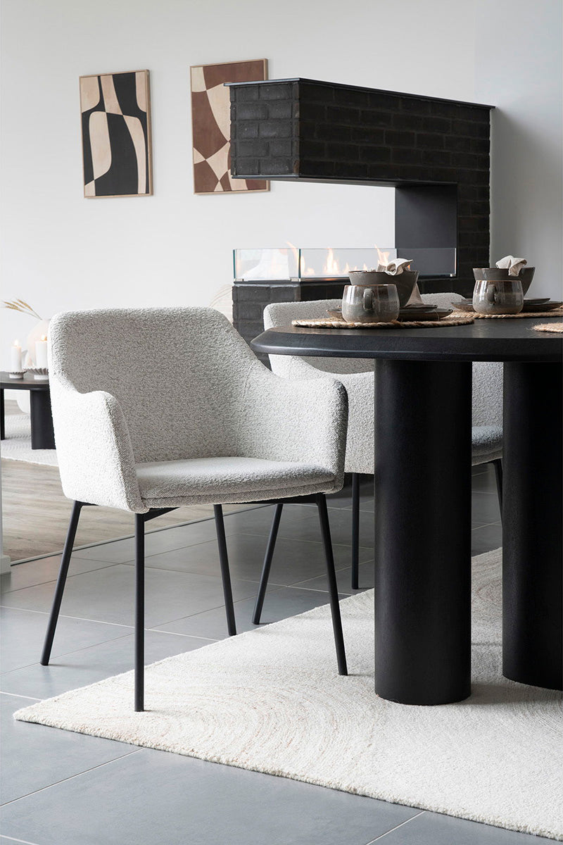 Melilla Boucle Dining Chair (2/Set) - WOO .Design