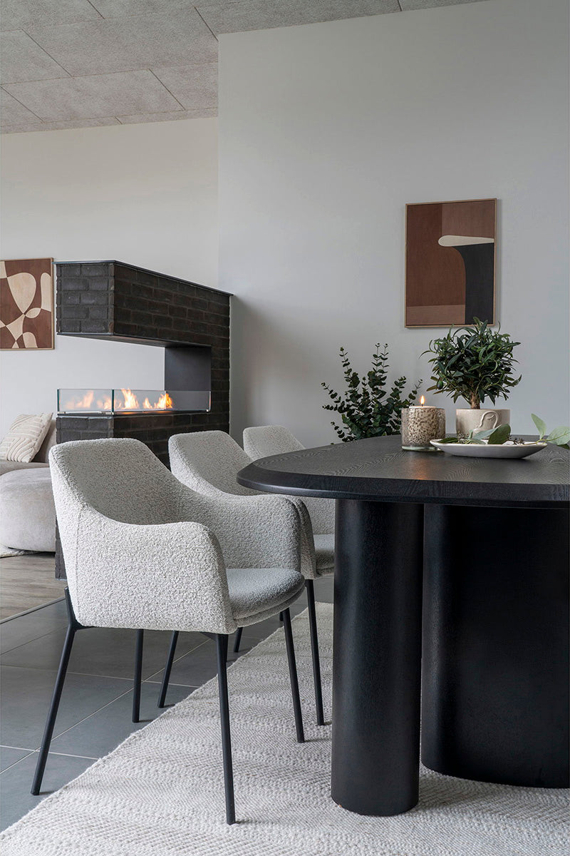 Melilla Boucle Dining Chair (2/Set) - WOO .Design