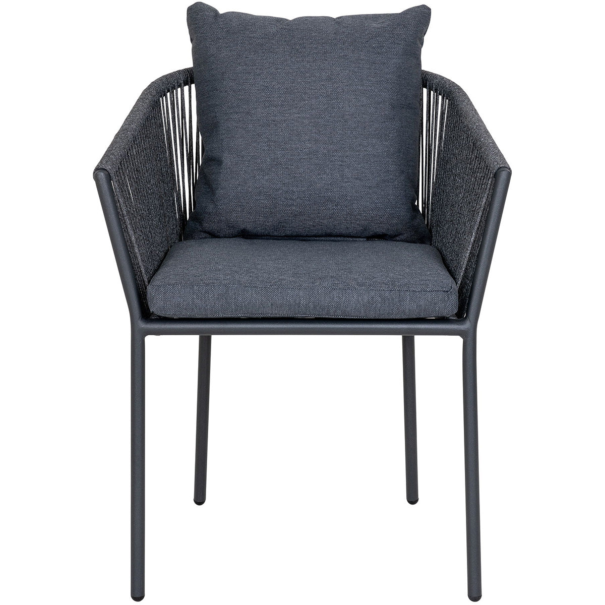 Salerno Dark Grey/Black Dining Chair (4/Set) - WOO .Design