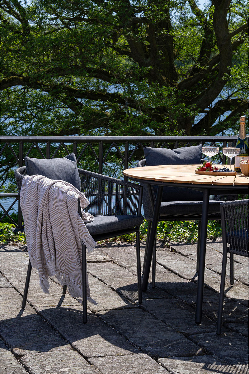 Salerno Dark Grey/Black Dining Chair (4/Set) - WOO .Design