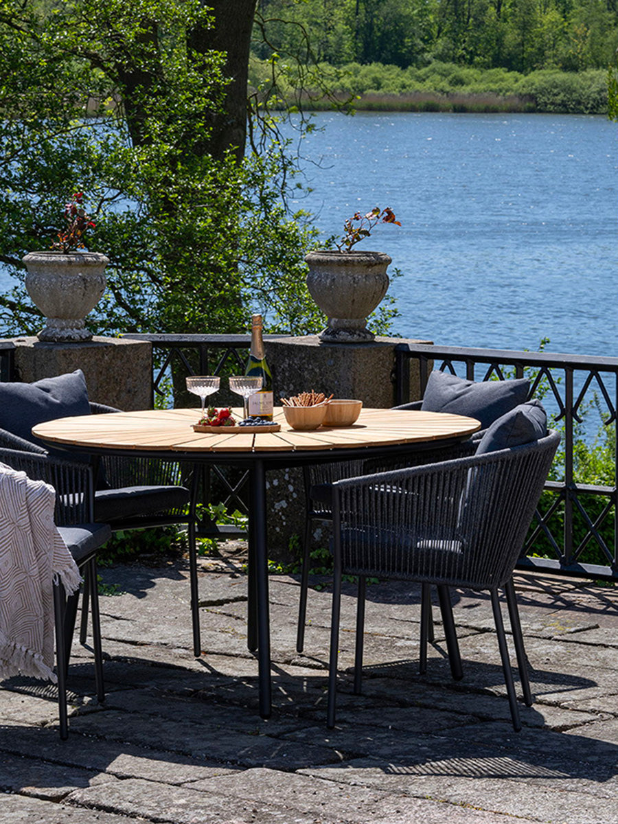 Salerno Dark Grey/Black Dining Chair (4/Set) - WOO .Design