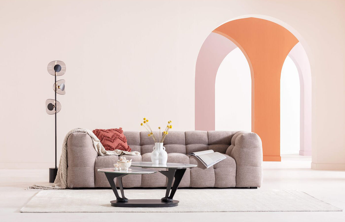 Salamanca Light Brown Chenille Sofa