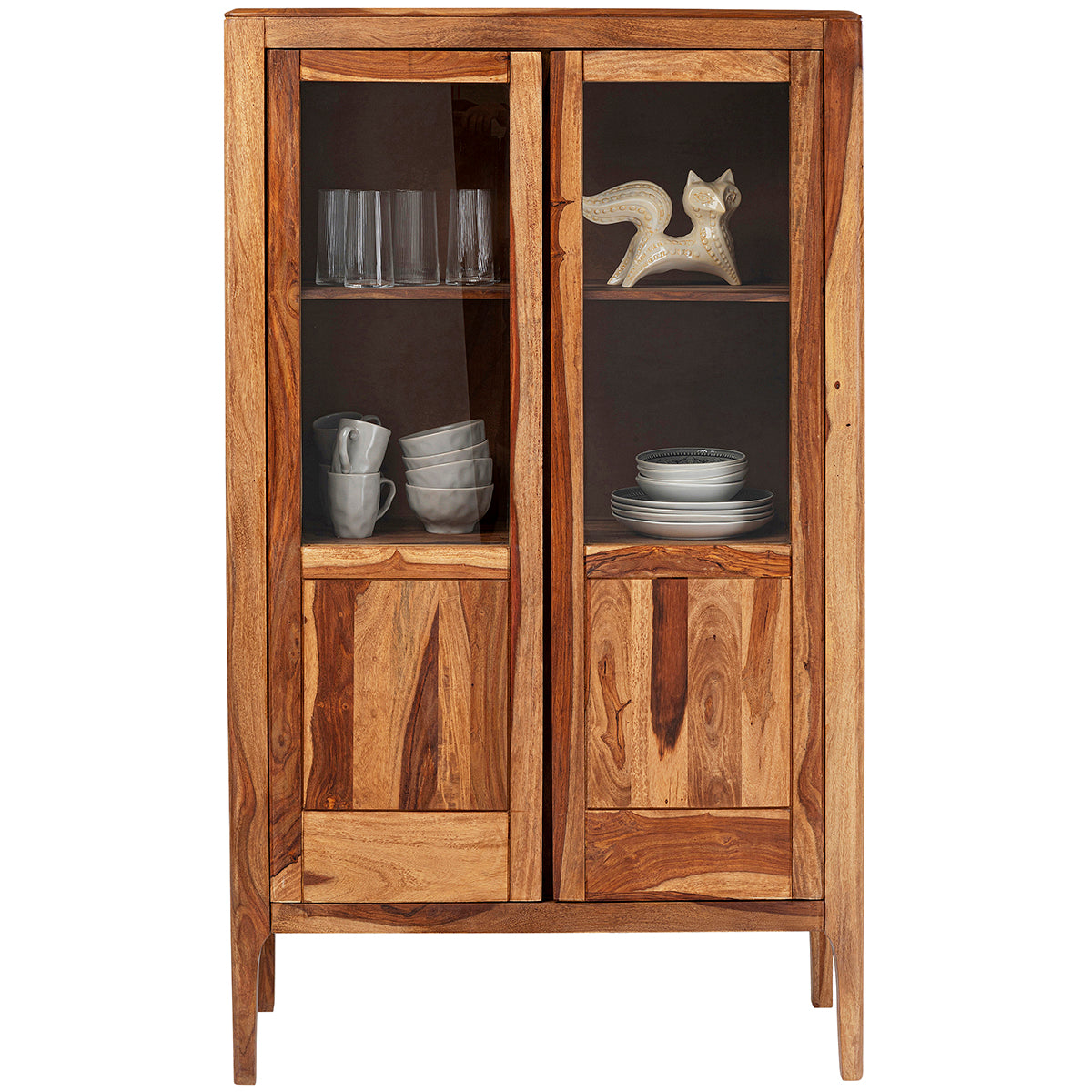 Brooklyn Nature Sheesham Wood Display Cabinet