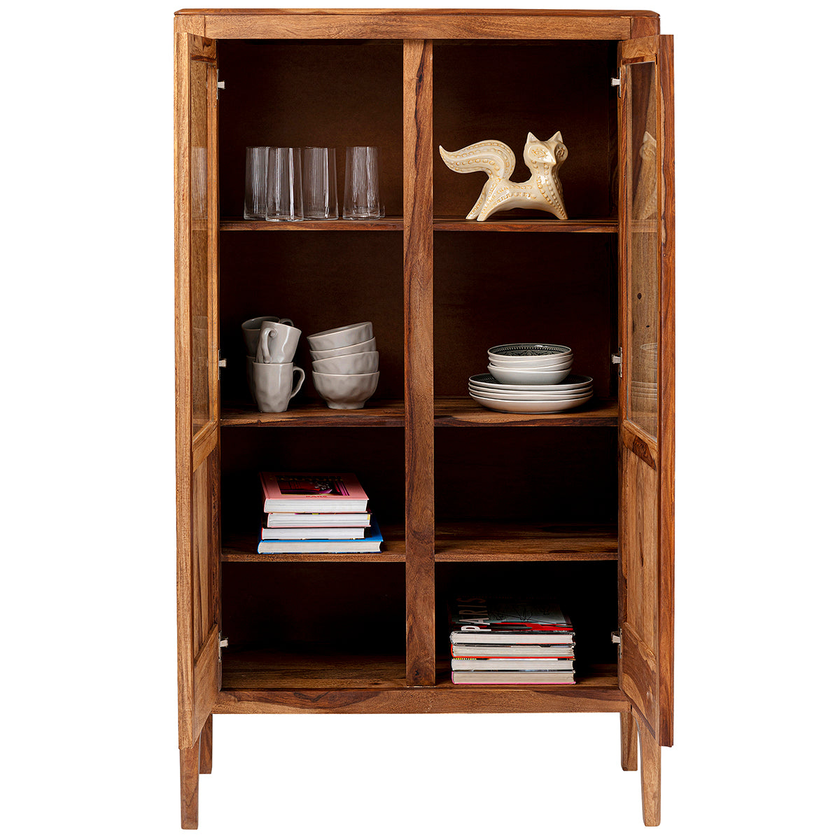 Brooklyn Nature Sheesham Wood Display Cabinet