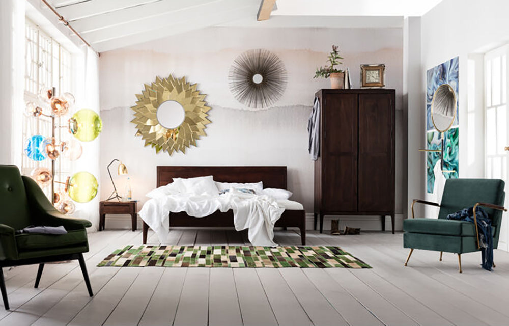Brooklyn Walnut Sheesham Wood Bed