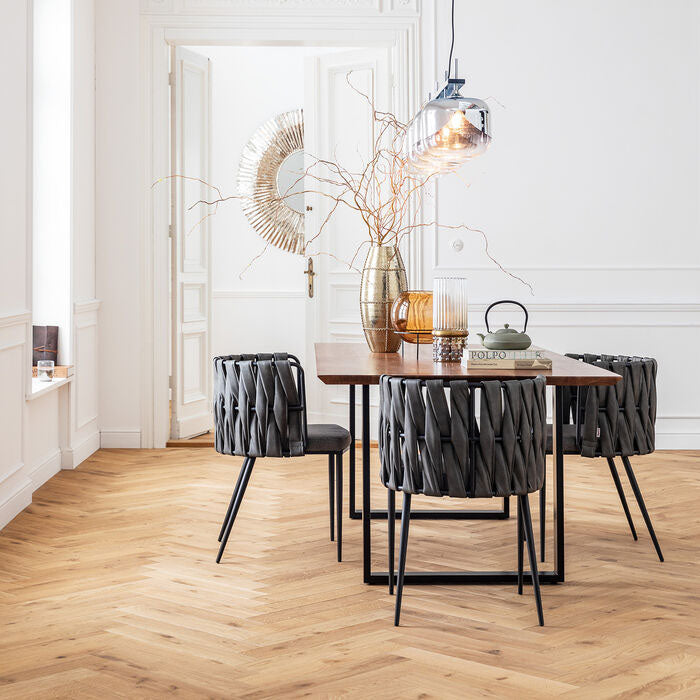 Cheerio Grey Chair with Armrest (4/Set) - WOO .Design