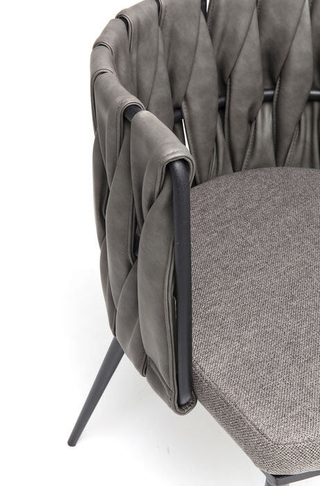 Cheerio Grey Chair with Armrest (4/Set)