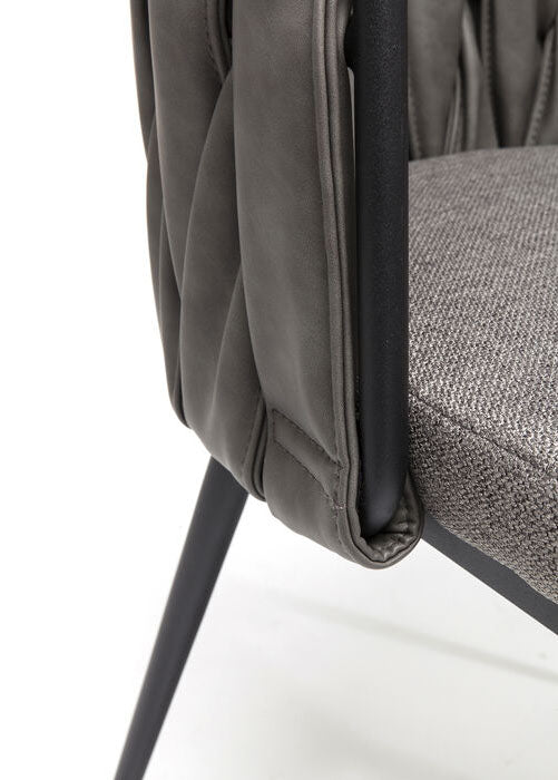 Cheerio Grey Chair with Armrest (4/Set) - WOO .Design