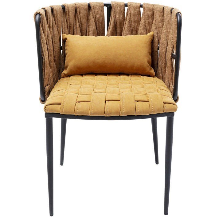 Cheerio Yellow Chair with Armrest (4/Set) - WOO .Design