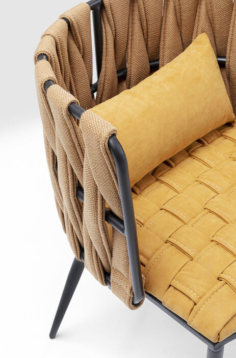 Cheerio Yellow Chair with Armrest (4/Set) - WOO .Design