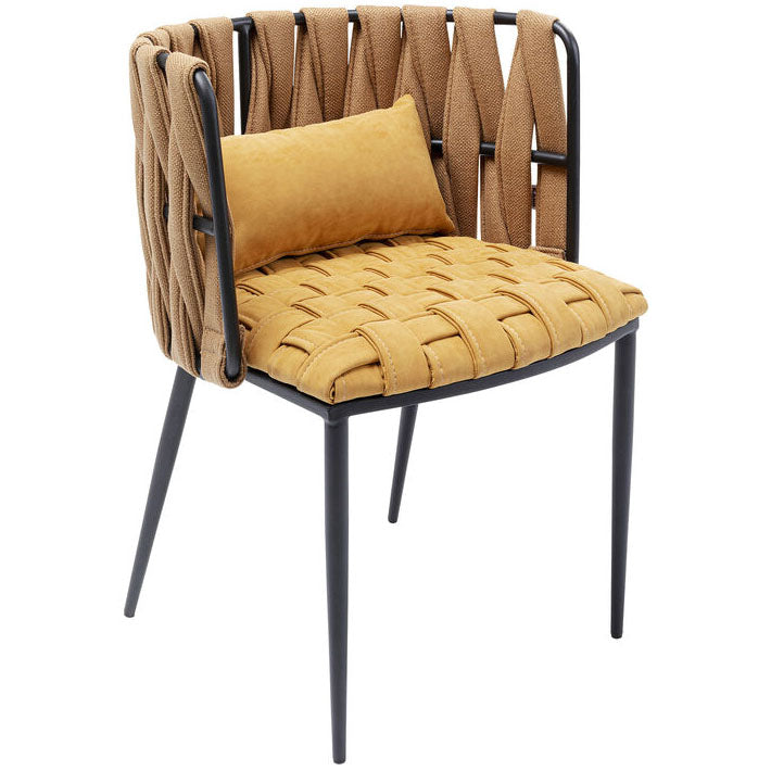 Cheerio Yellow Chair with Armrest (4/Set) - WOO .Design