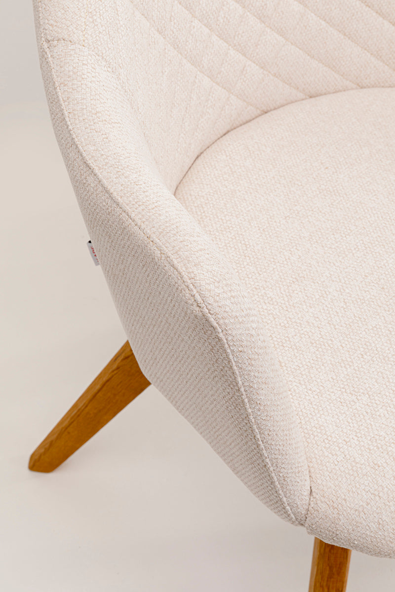 Coco Cream Chenille Swivel Chair