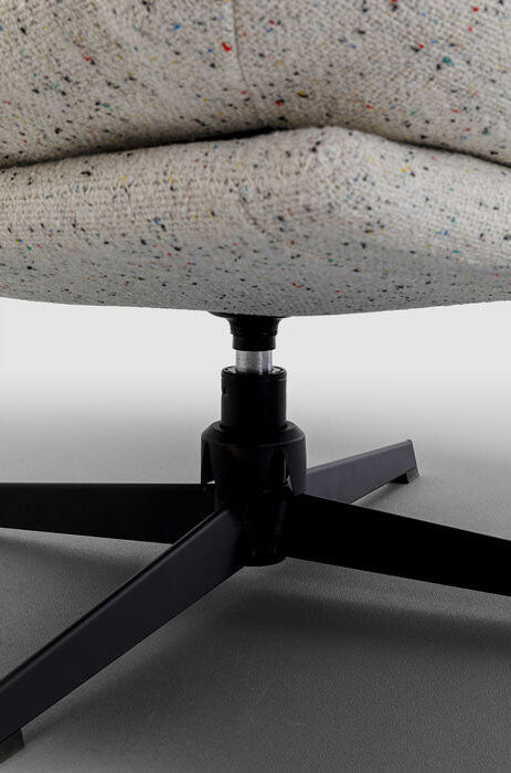 Columbia Swivel Armchair with Stool - WOO .Design