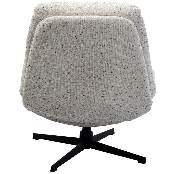 Columbia Swivel Armchair with Stool - WOO .Design