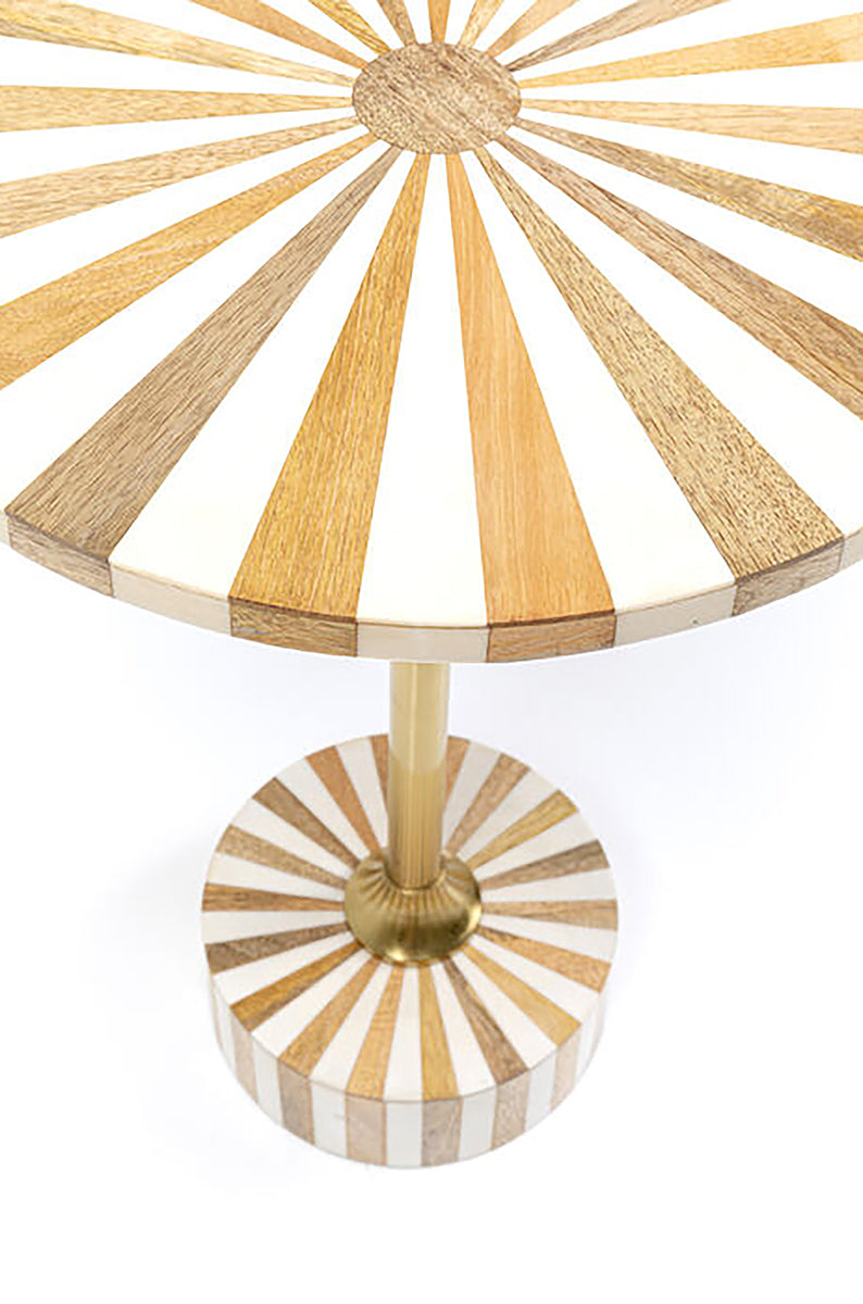 Domero Cirque Gold White Side Table