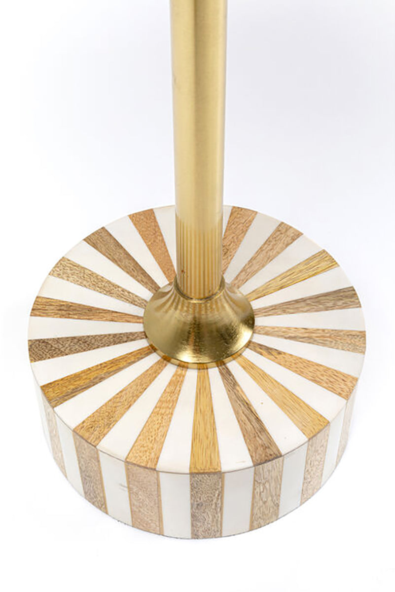 Domero Cirque Gold White Side Table