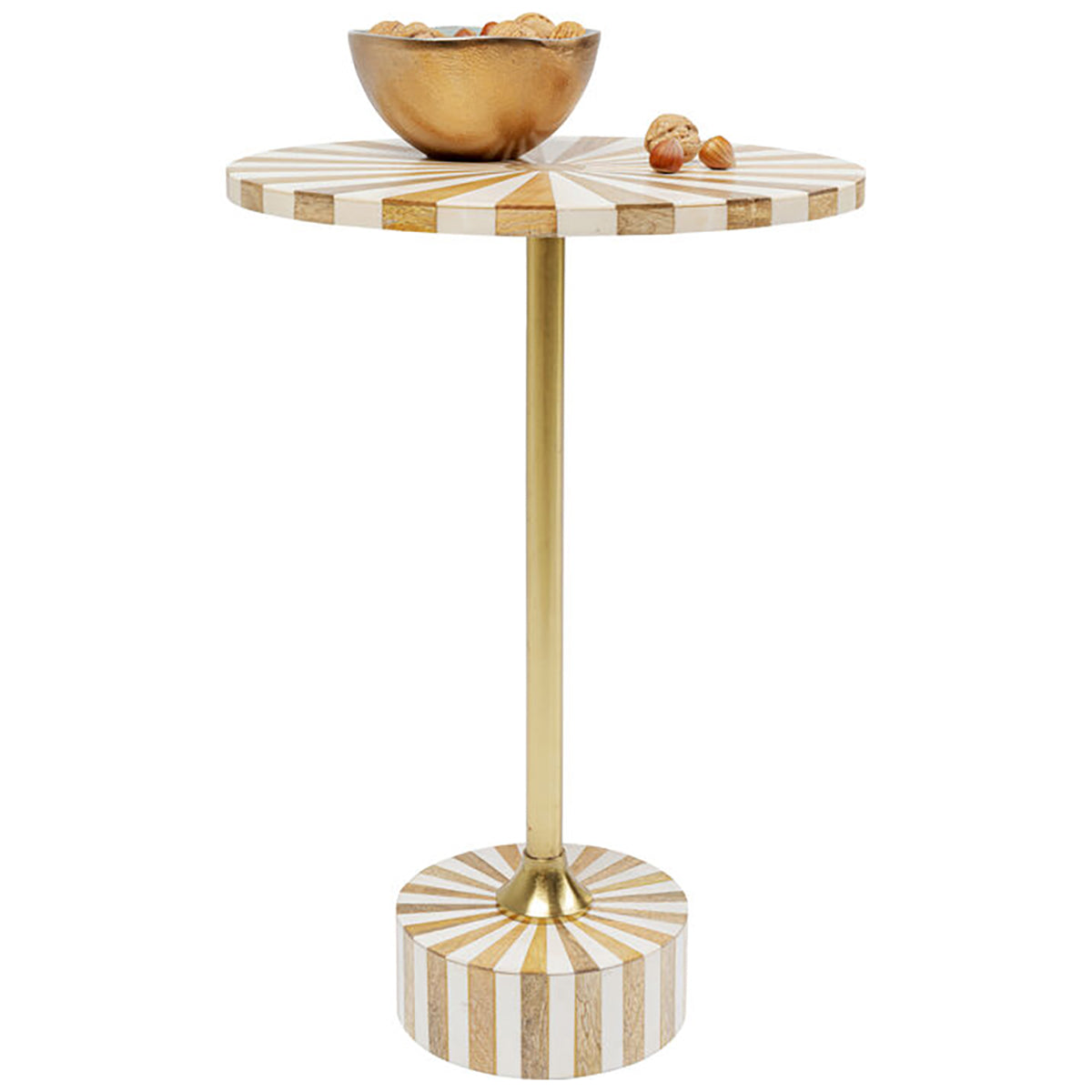 Domero Cirque Gold White Side Table