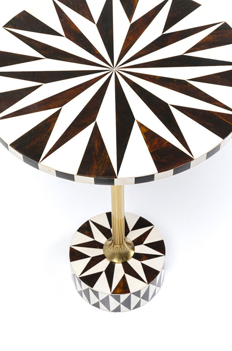 Domero Star Brown/White Side Table