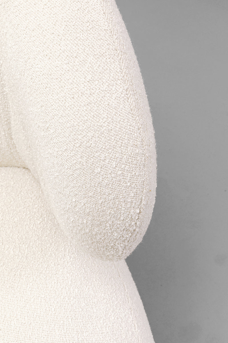 Elite Cream Boucle Swivel Armchair