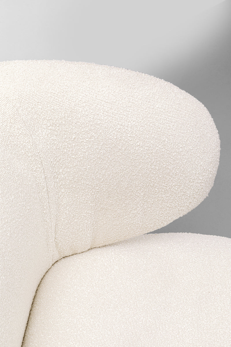 Elite Cream Boucle Swivel Armchair