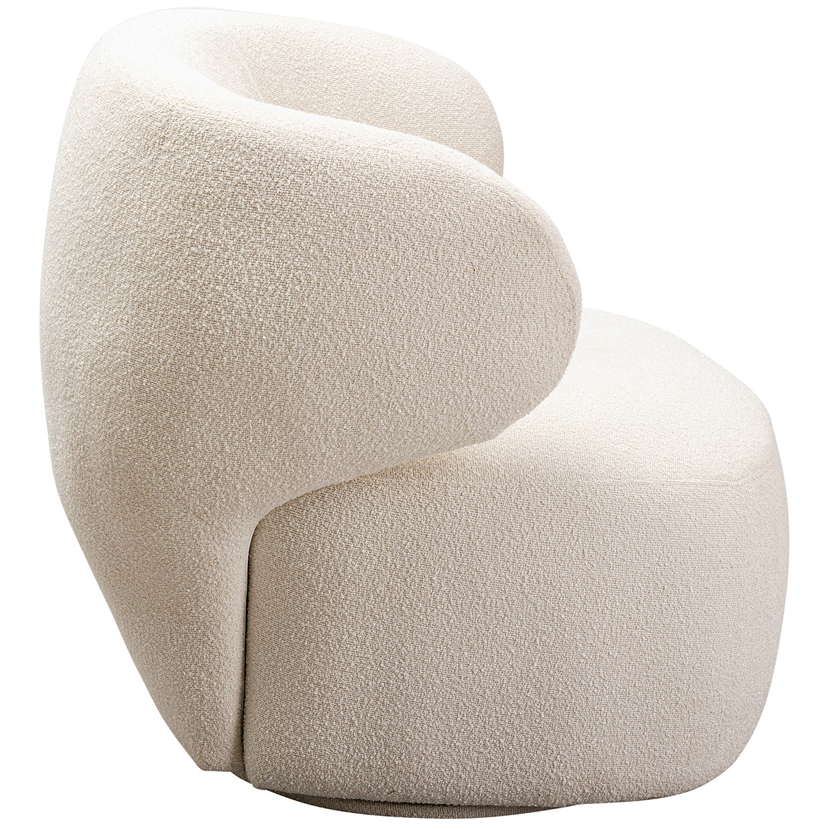 Elite Cream Boucle Swivel Armchair