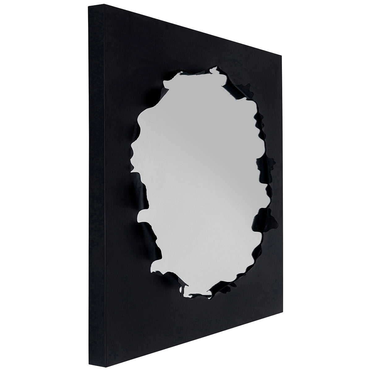 Explosion Black Wall Mirror