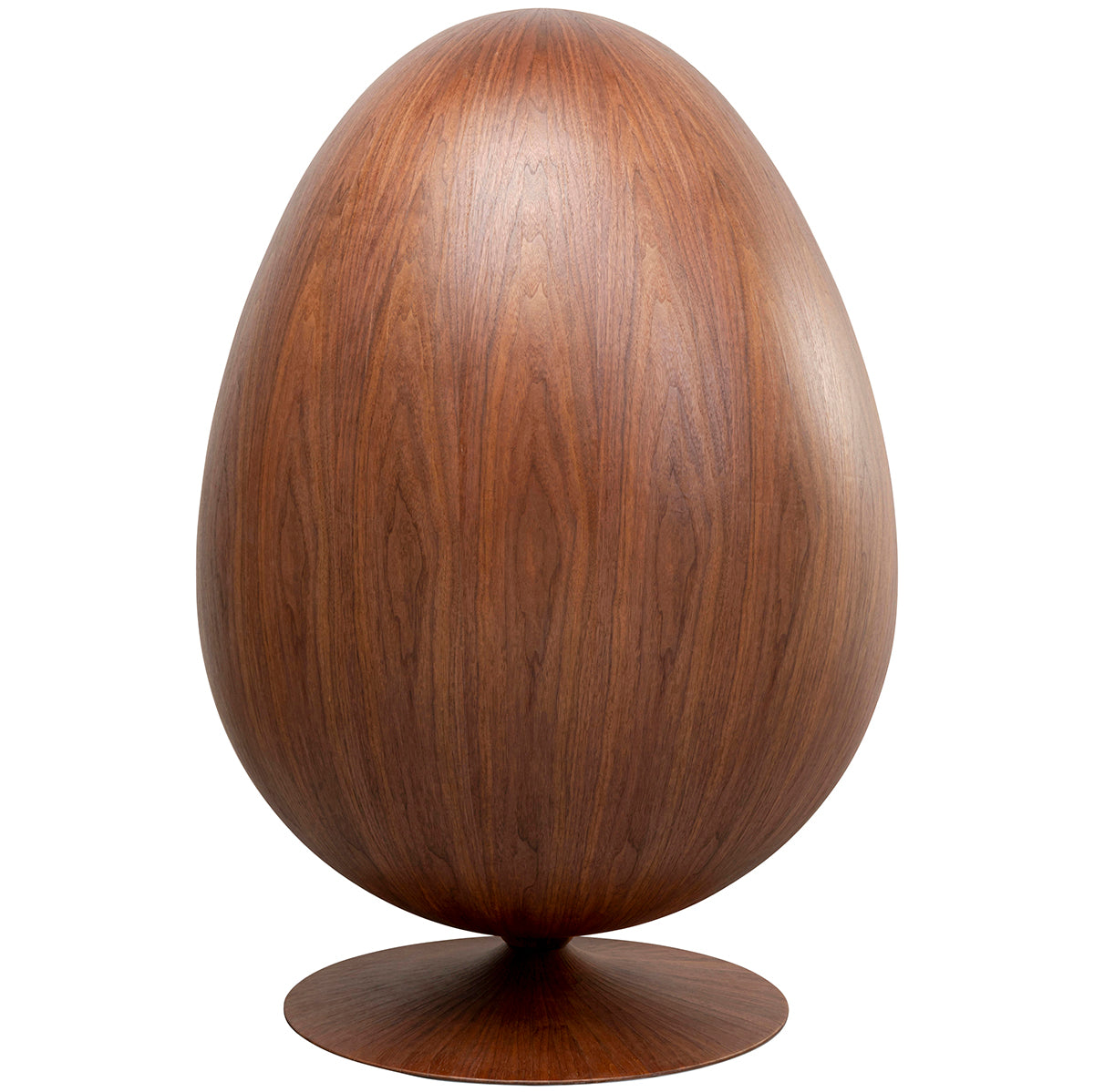 Eye Ball Walnut Swivel Armchair