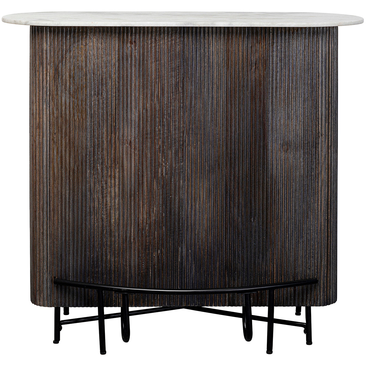 Glenn Mango Wood/Marble Bar Cabinet