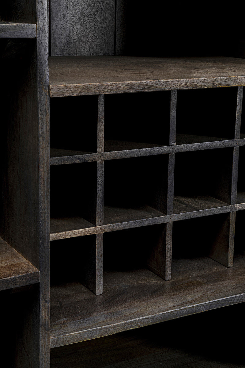 Glenn Mango Wood/Marble Bar Cabinet