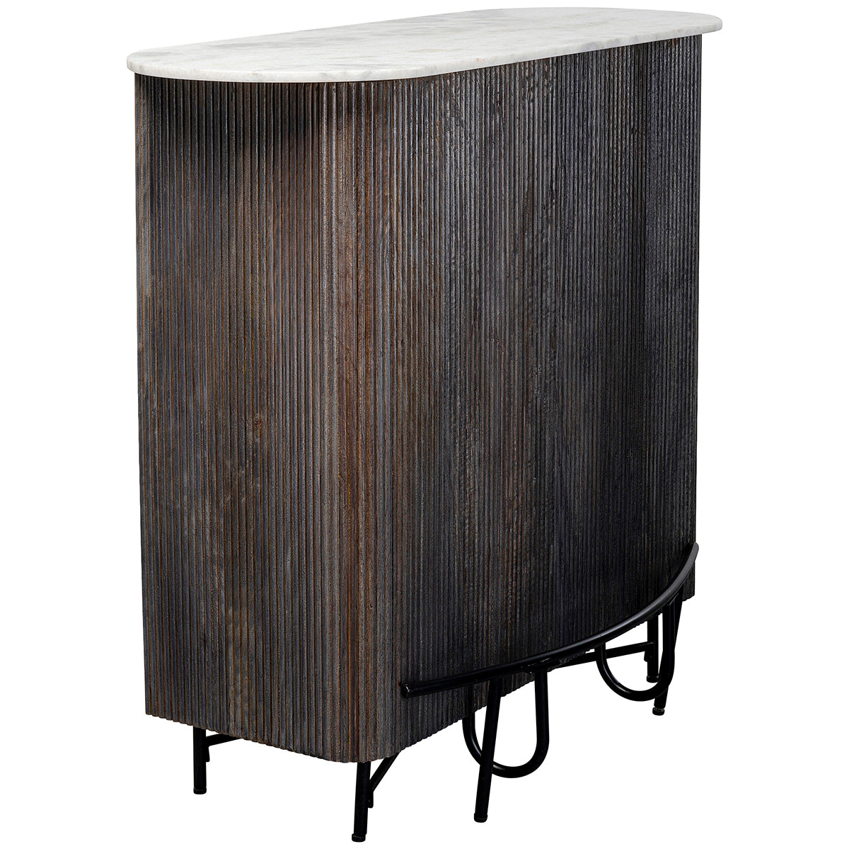 Glenn Mango Wood/Marble Bar Cabinet