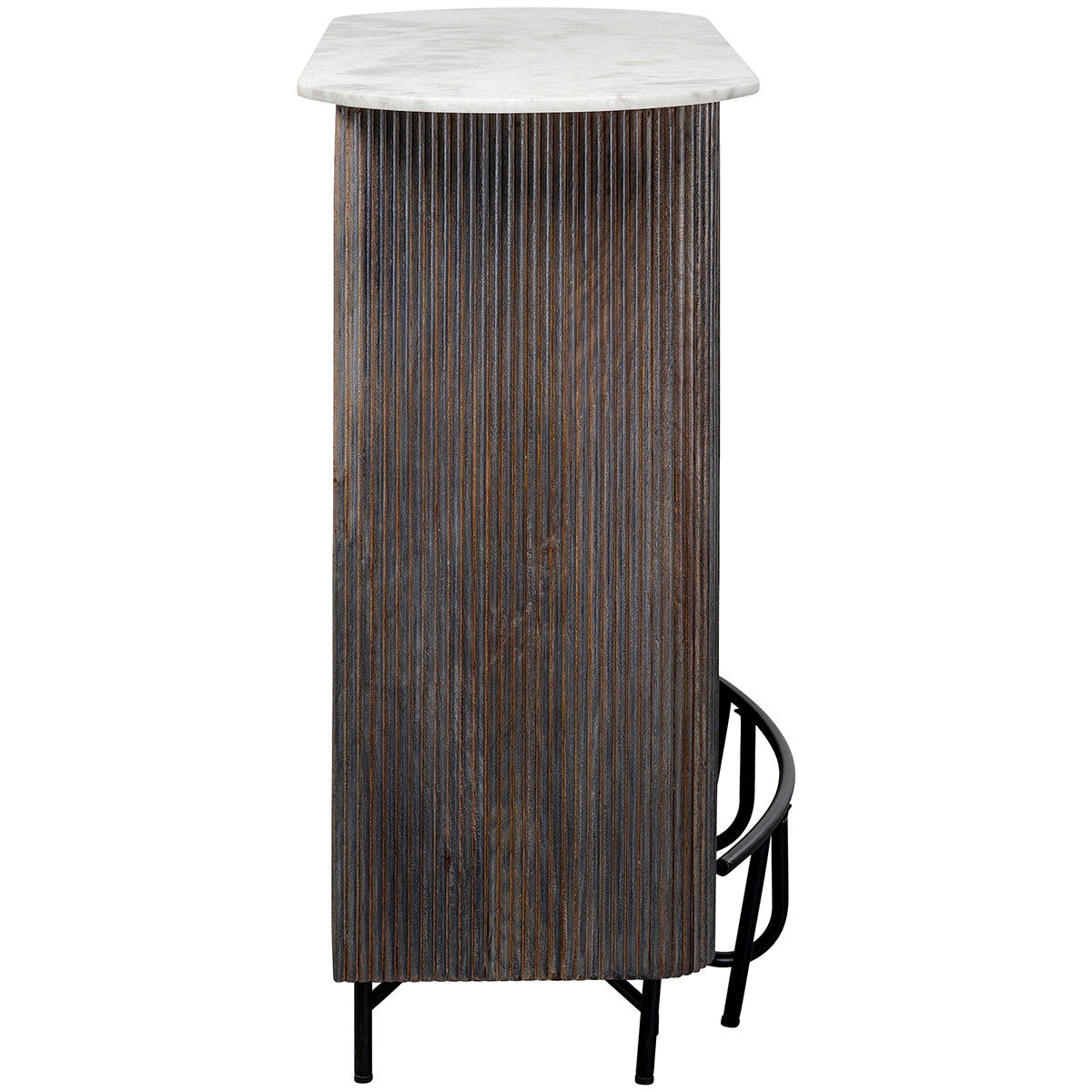 Glenn Mango Wood/Marble Bar Cabinet
