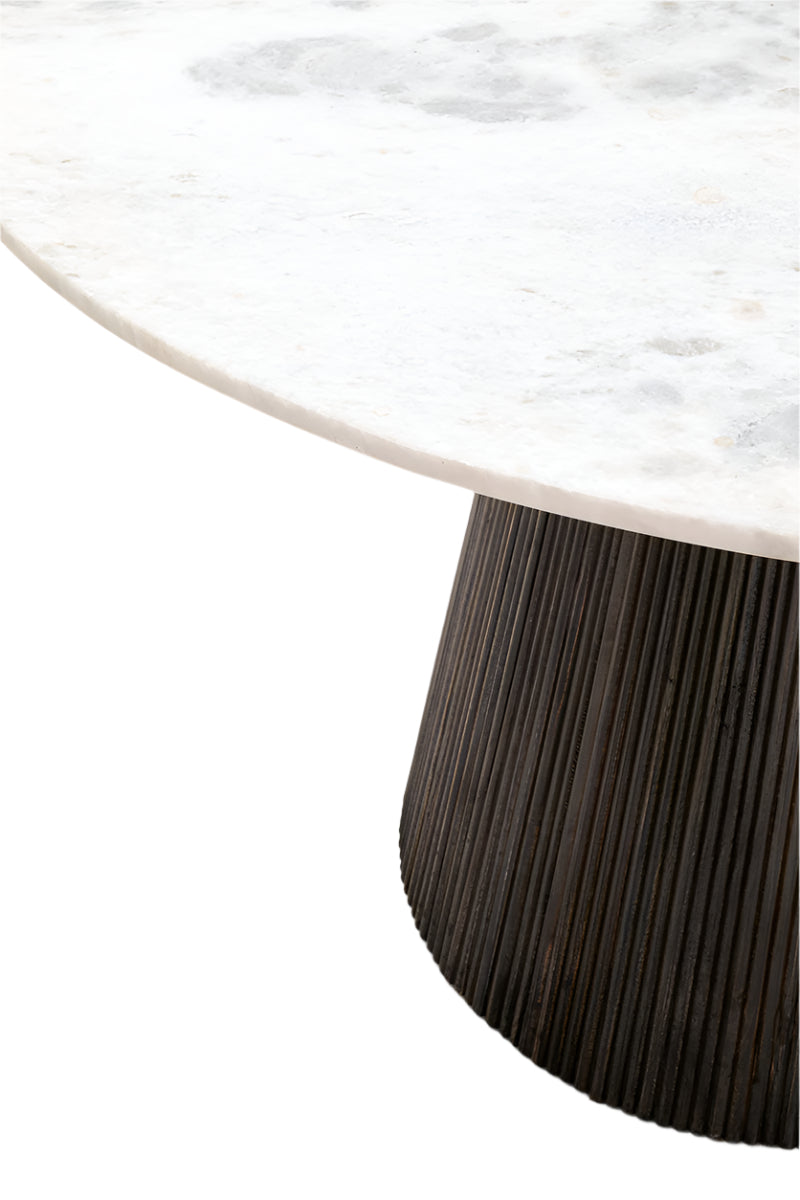 Glenn Mango Wood/Marble Dining Table