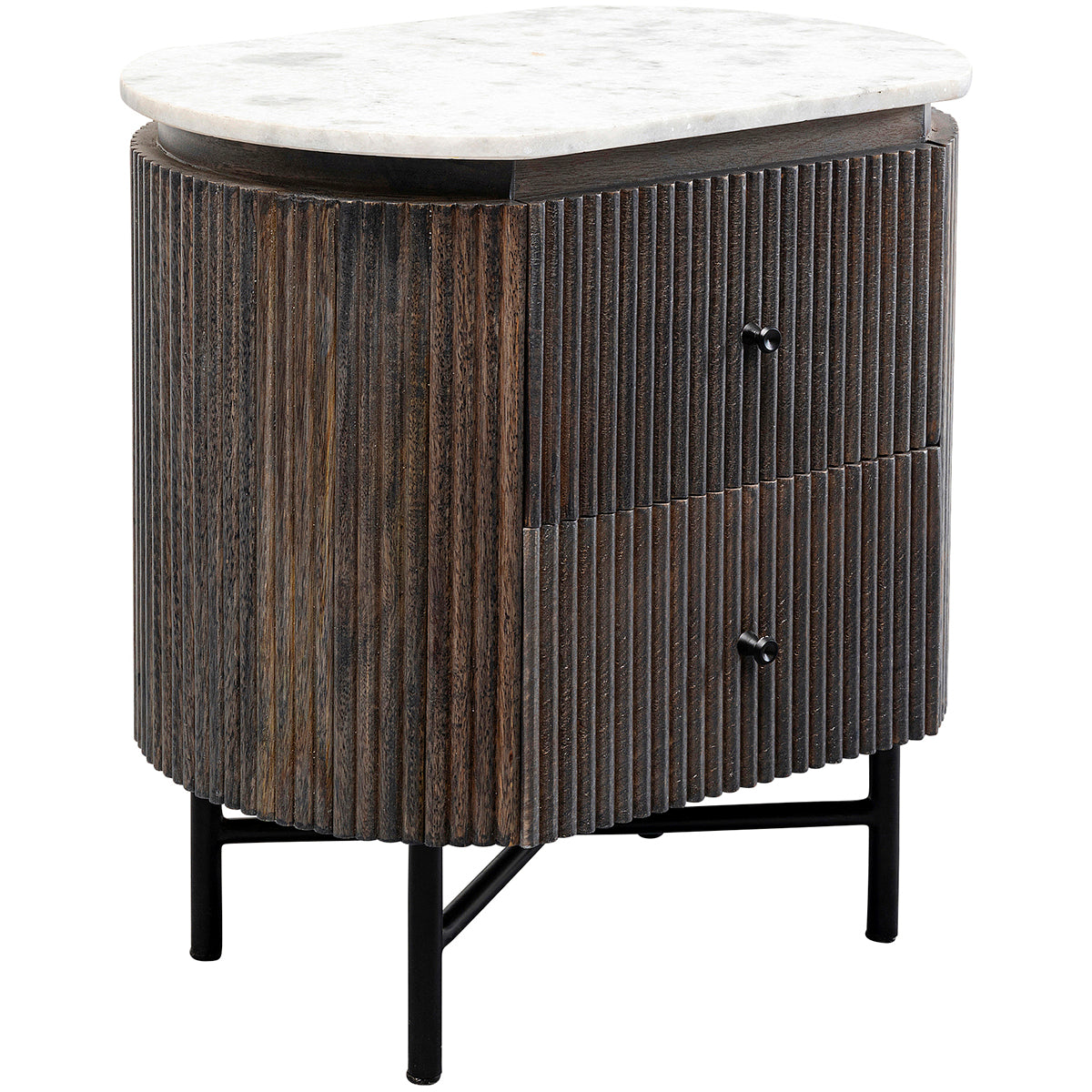 Glenn Mango Wood/Marble Small Dresser
