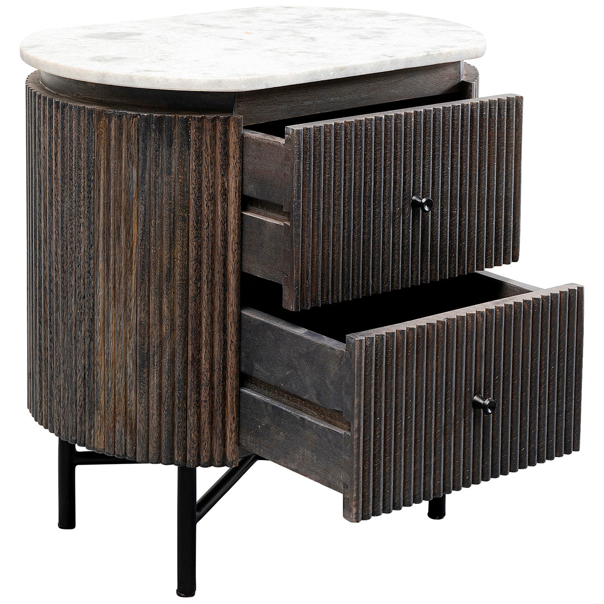 Glenn Mango Wood/Marble Small Dresser
