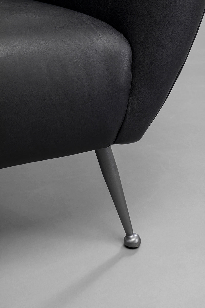 Goldfinger Smart Black Leather Armchair