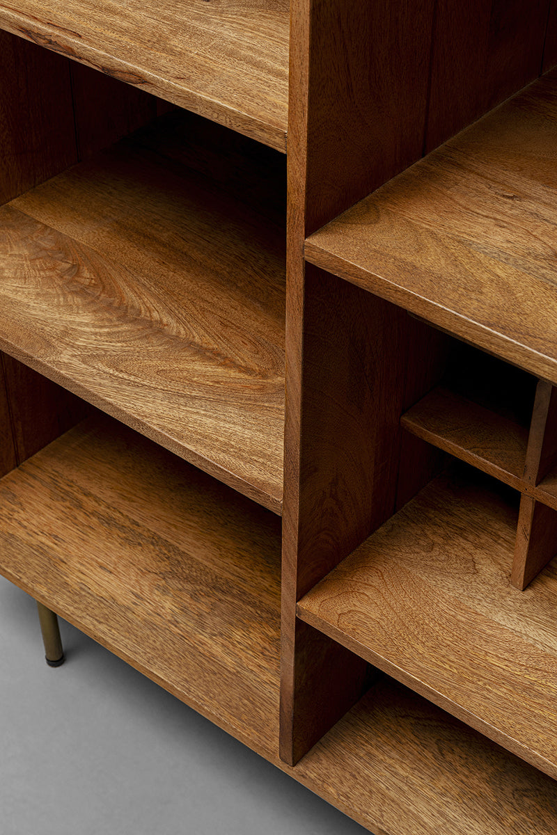 Grace Mango Wood/Marble Bar Cabinet