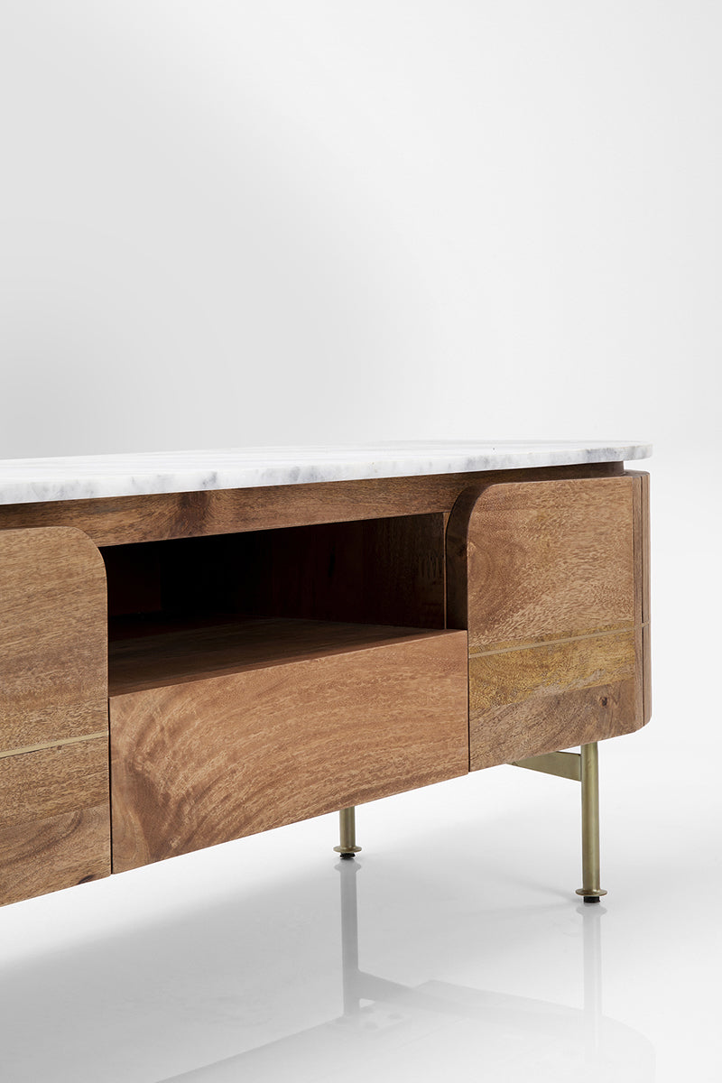 Grace Mango Wood/Marble Lowboard