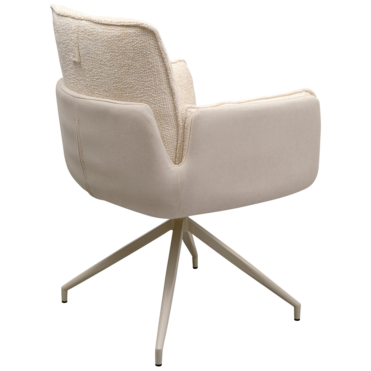 Hilla White Swivel Armchair