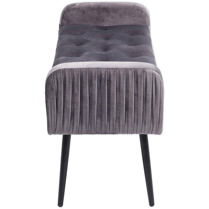 Lofty Grey/Black Velvet Bench - WOO .Design
