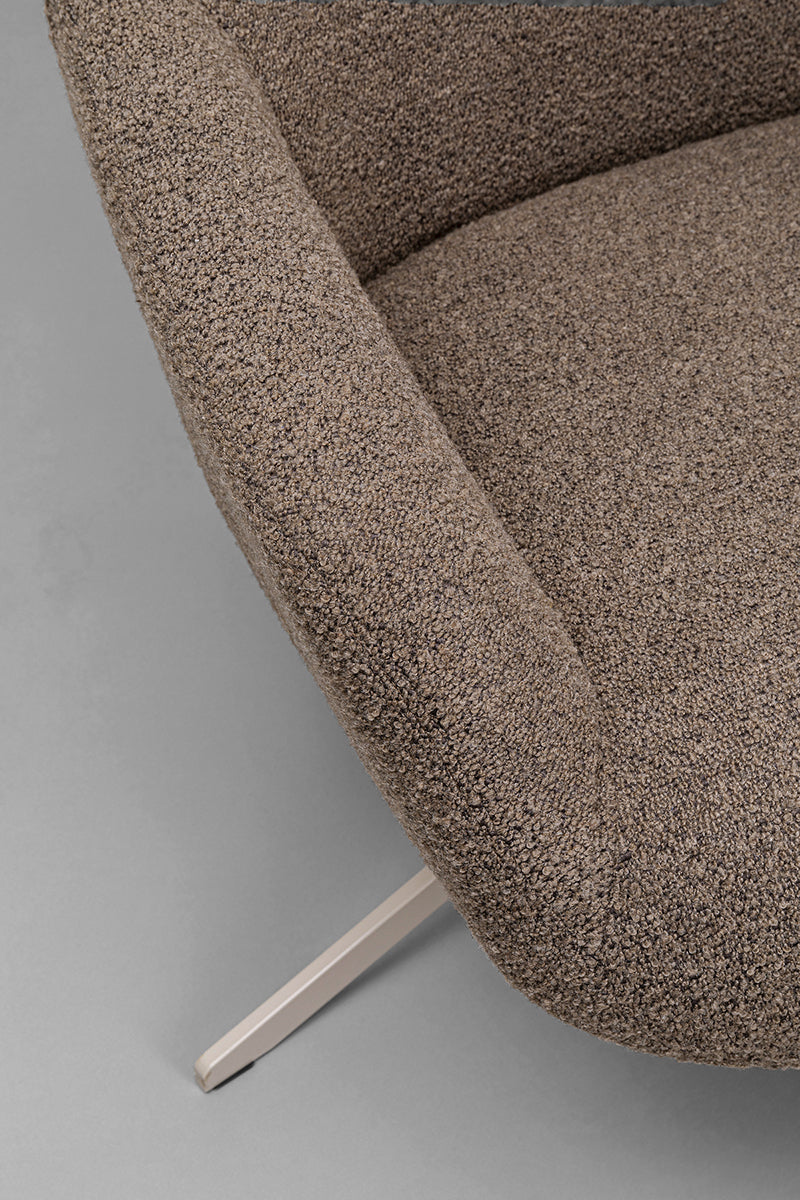 Nimi Boucle Swivel Armchair
