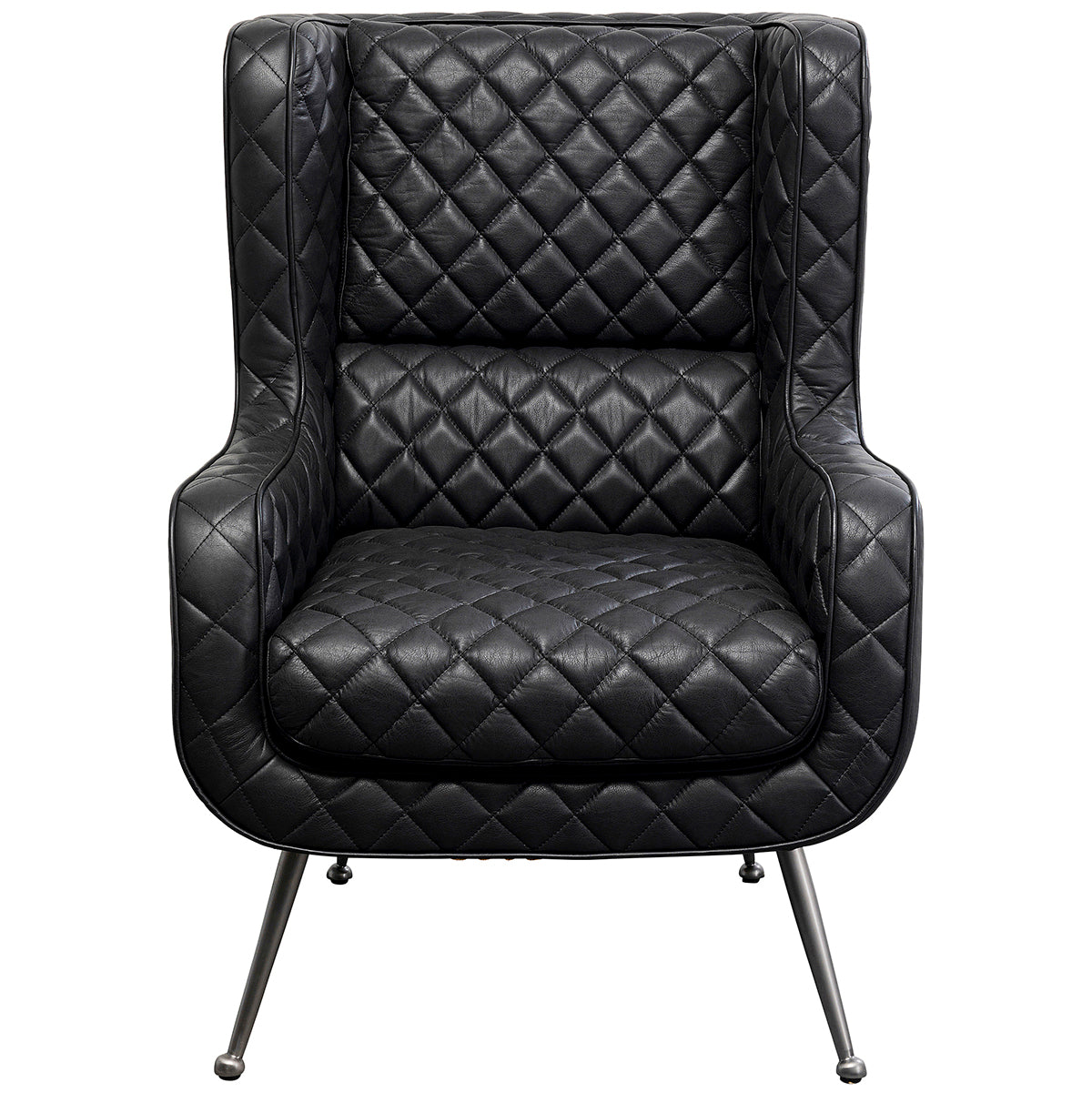 Nonna Black Leather Armchair