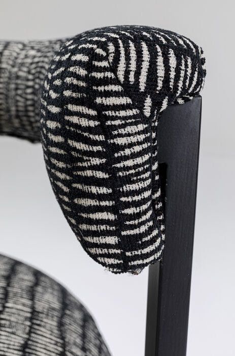 Paris Black/White Chair with Armrest - WOO .Design