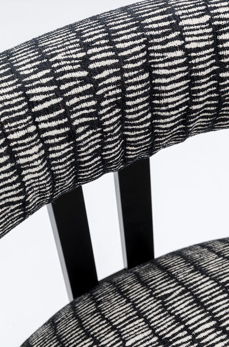 Paris Black/White Chair with Armrest - WOO .Design