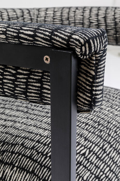 Paris Black/White Chair with Armrest - WOO .Design