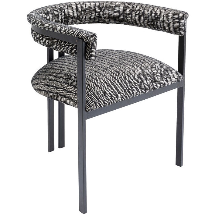 Paris Black/White Chair with Armrest - WOO .Design