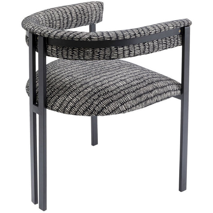 Paris Black/White Chair with Armrest - WOO .Design